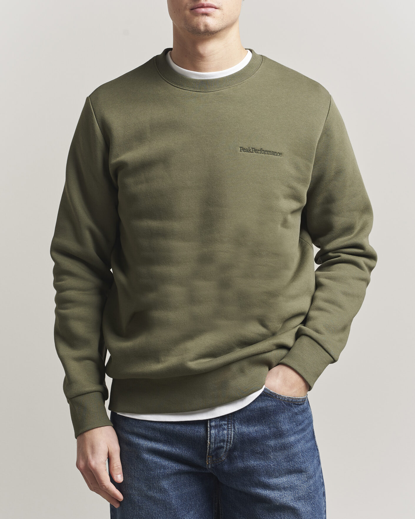 Herr | Tröjor | Peak Performance | Original Crew Neck Sweatshirt Pine Needle