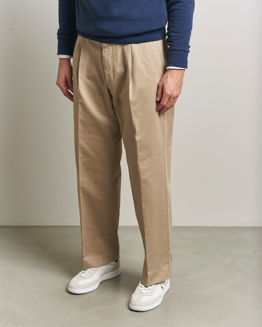 Herr | Sneakers | Polo Ralph Lauren | Bedford Leather/Suede Sneakers White/Navy