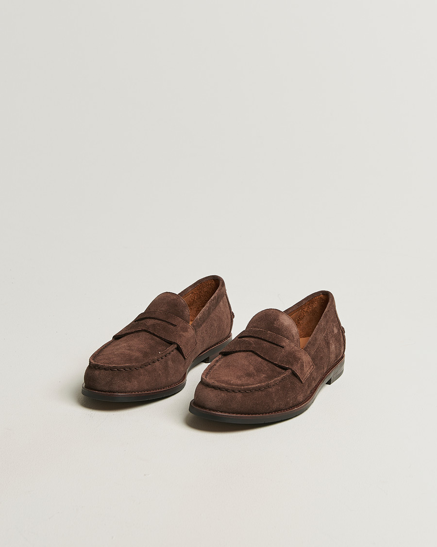 Herr | Loafers | Polo Ralph Lauren | Alston Suede Penny Loafers Dark Brown