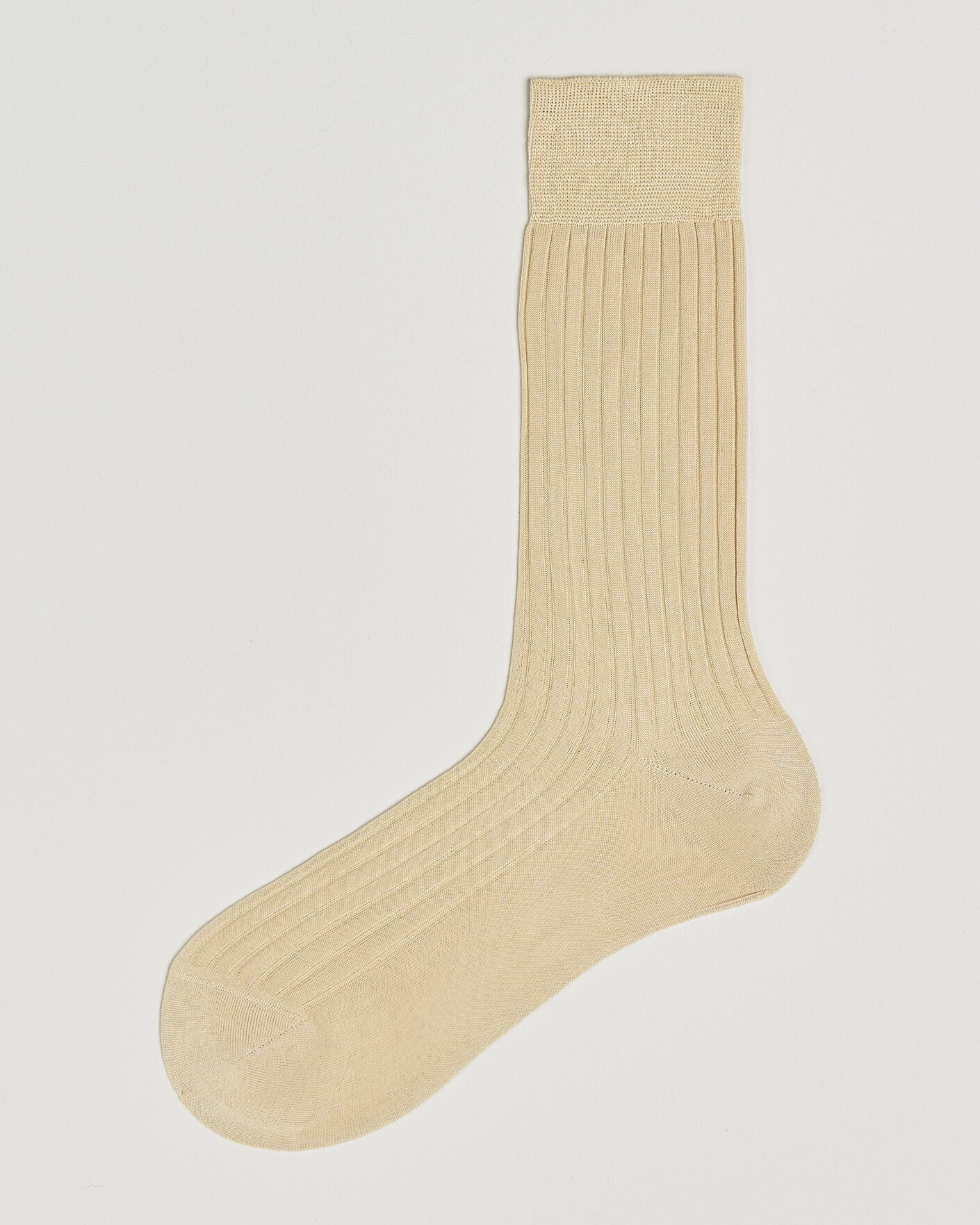 Herr | Underkläder | Bresciani | Cotton Ribbed Short Socks Beige