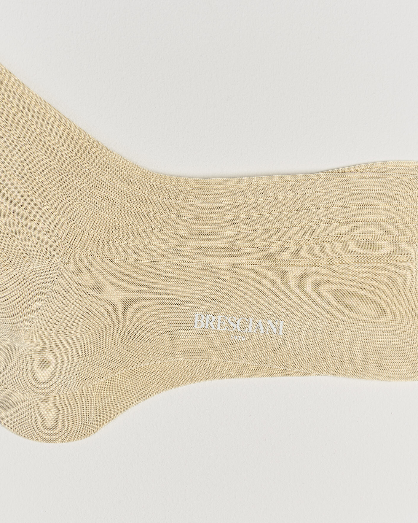Herr | Underkläder | Bresciani | Cotton Ribbed Short Socks Beige