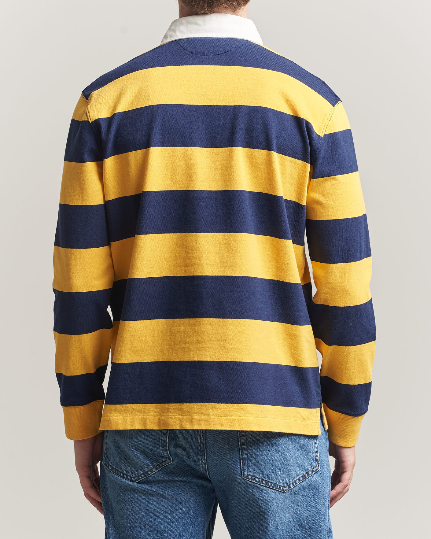 Herr | Tröjor | Polo Ralph Lauren | Jersey Striped Rugger Newport Navy/Gold