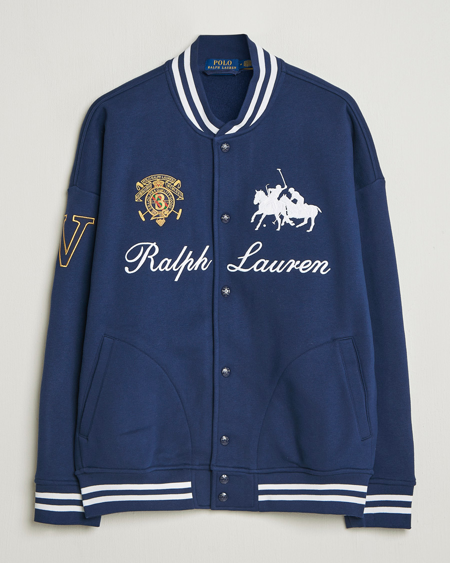 Herr | Tröjor | Polo Ralph Lauren | Magic Fleece Bomber Jacket Newport Navy