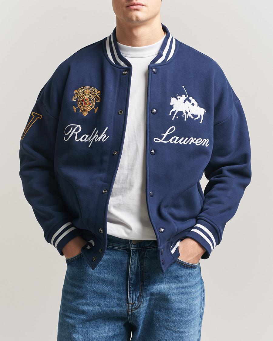 Herr | Tröjor | Polo Ralph Lauren | Magic Fleece Bomber Jacket Newport Navy
