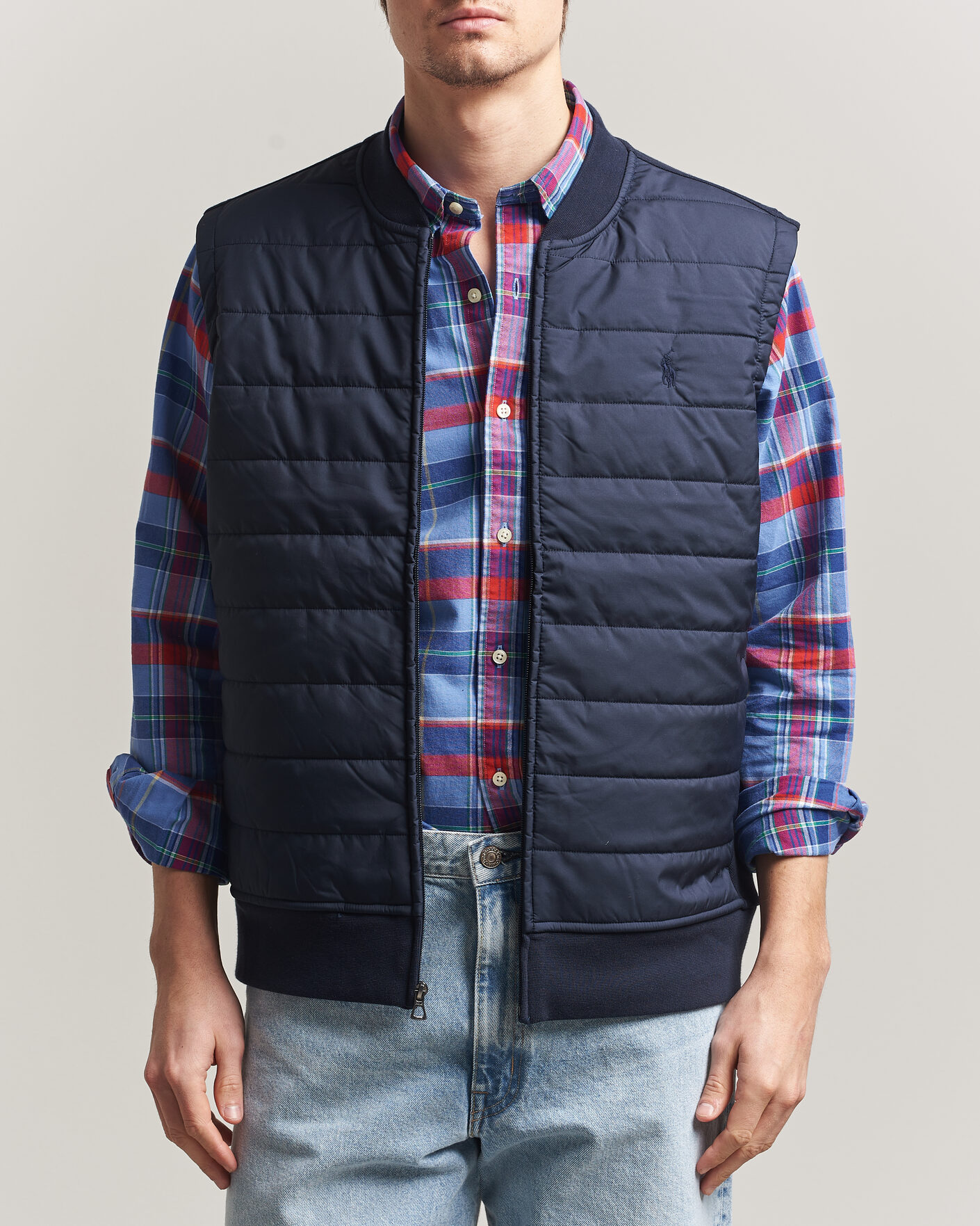 Herr | Västar | Polo Ralph Lauren | Double Knitted Jaquard Vest Aviator Navy