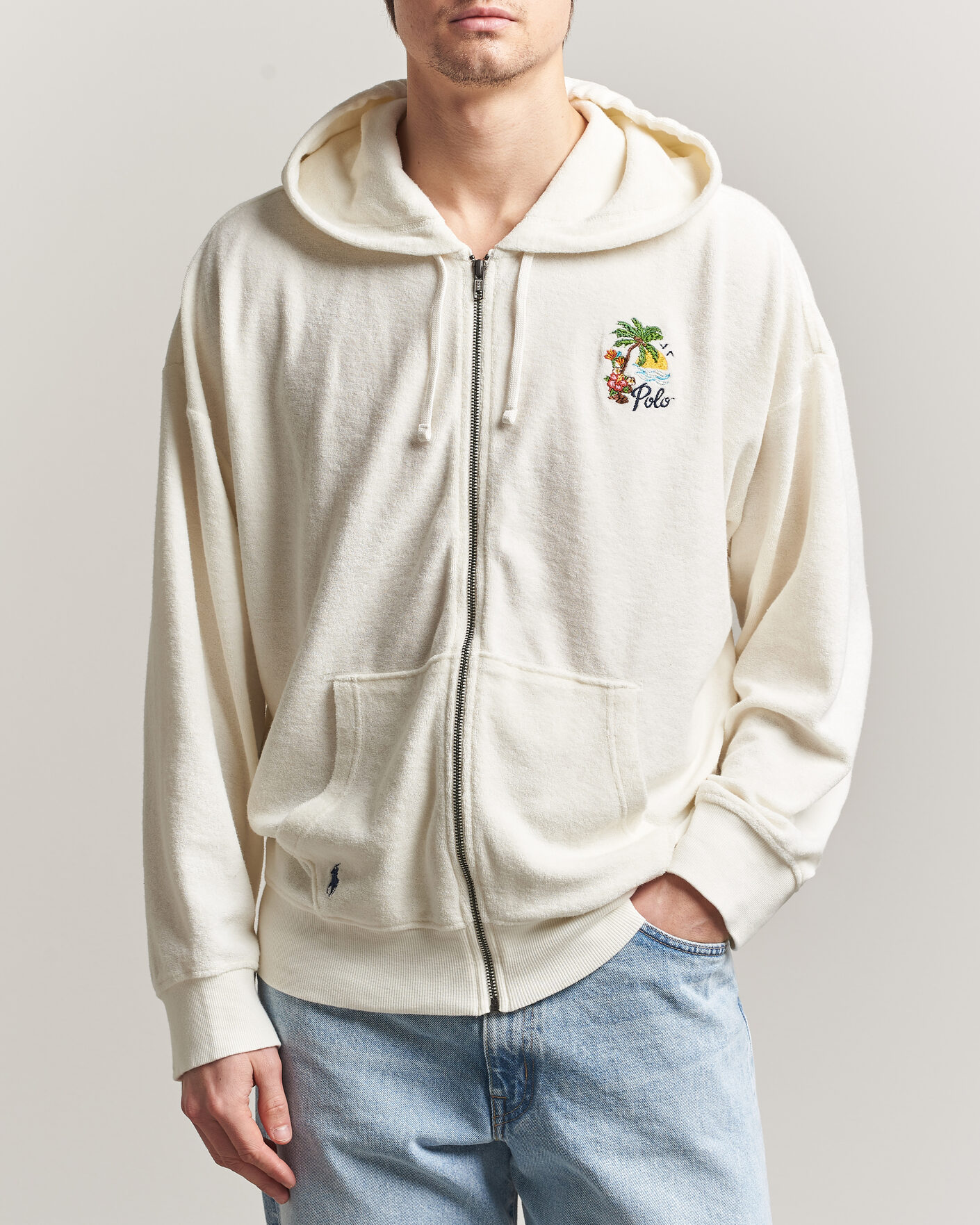 Herr | Tröjor | Polo Ralph Lauren | Cotton Terry Printed Full-Zip Hoodie Nevis