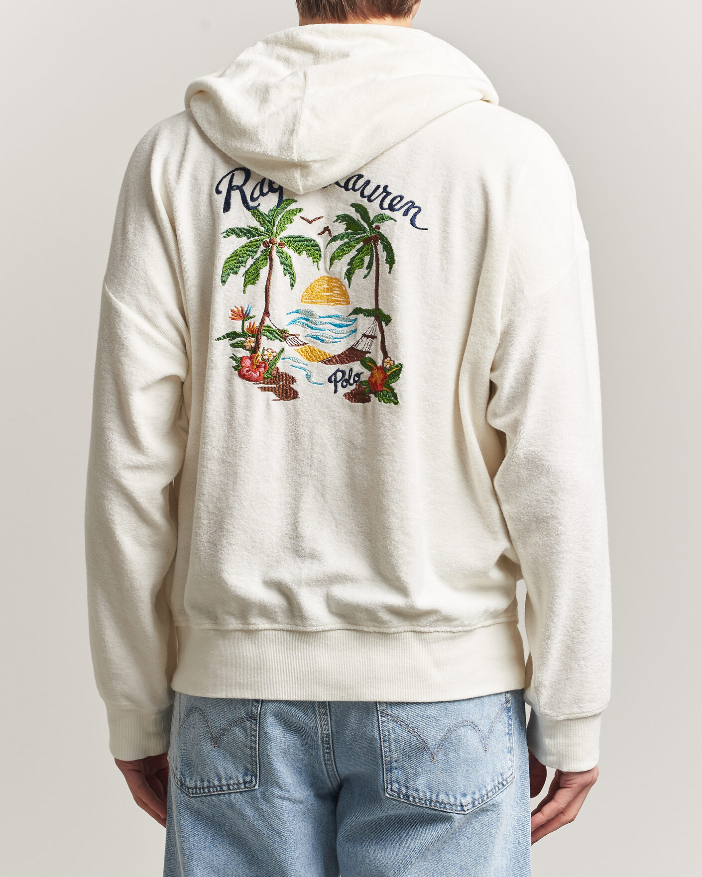 Herr | Tröjor | Polo Ralph Lauren | Cotton Terry Printed Full-Zip Hoodie Nevis