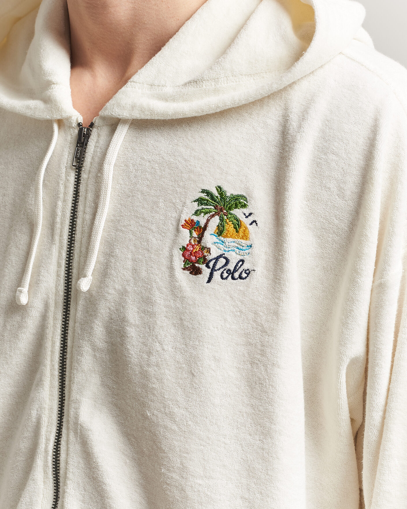 Herr | Tröjor | Polo Ralph Lauren | Cotton Terry Printed Full-Zip Hoodie Nevis