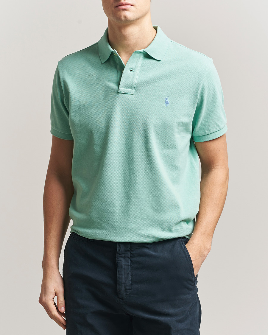 Herr | Pikéer | Polo Ralph Lauren | Custom Slim Fit Polo Celadon