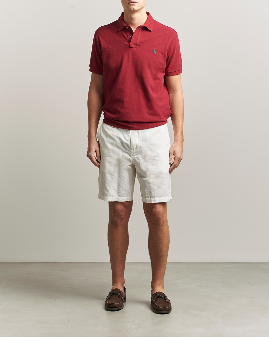 Herr | Pikéer | Polo Ralph Lauren | Custom Slim Fit Polo Heritage Red