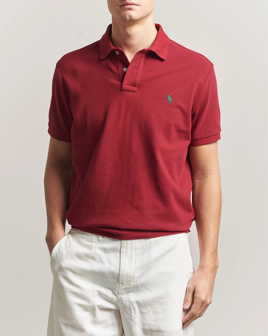 Herr | Pikéer | Polo Ralph Lauren | Custom Slim Fit Polo Heritage Red