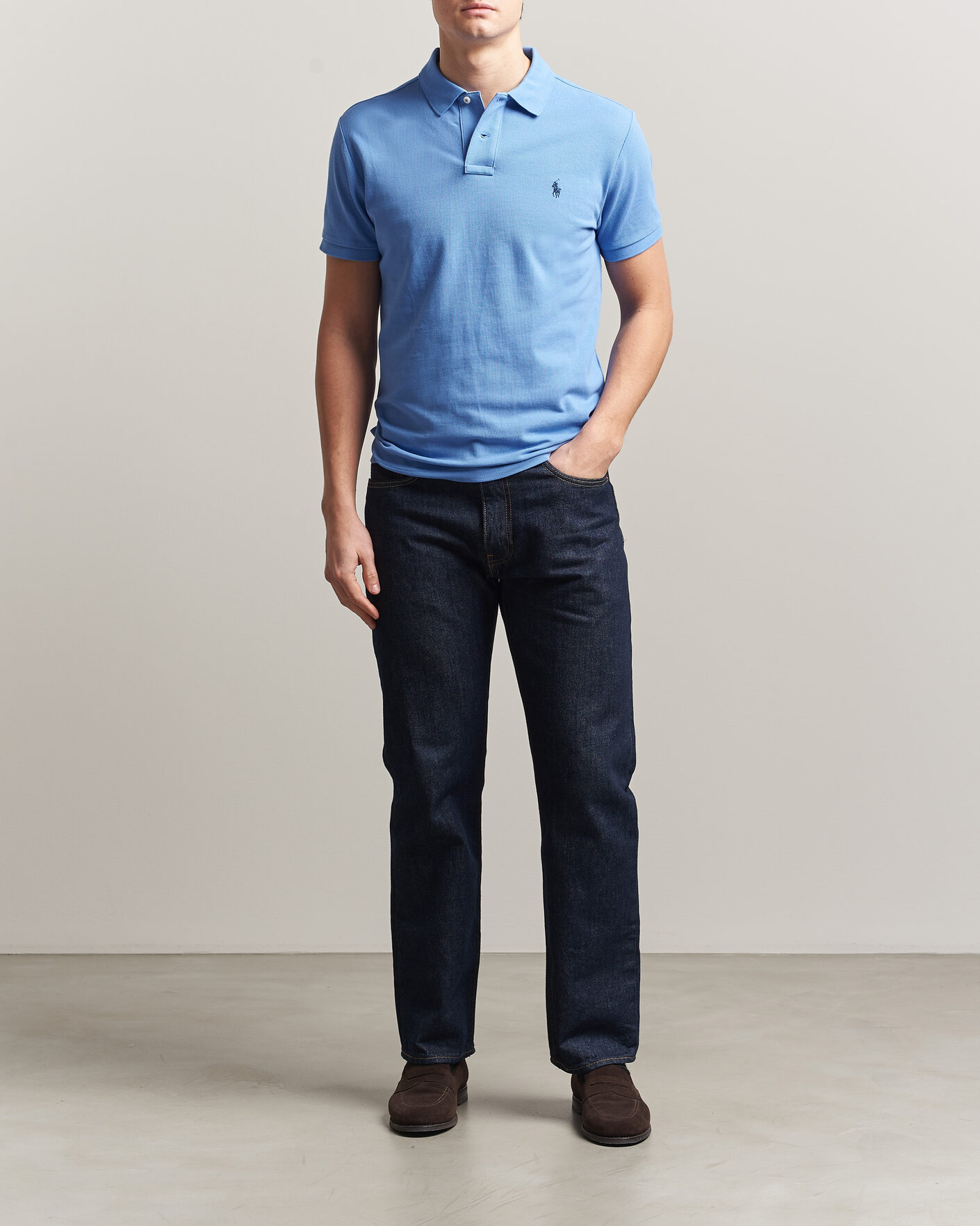 Herr | Pikéer | Polo Ralph Lauren | Slim Fit Polo Harbour Island Blue