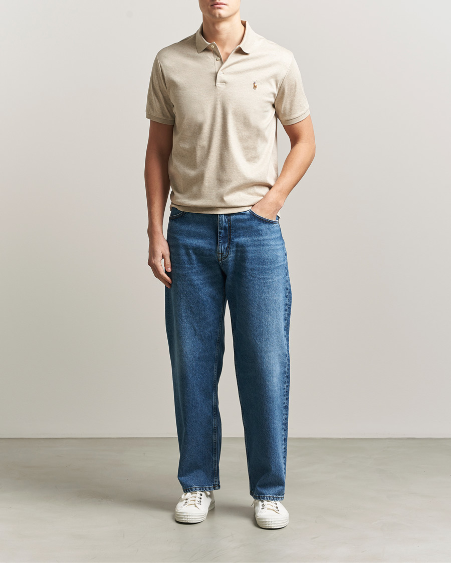 Herr | Pikéer | Polo Ralph Lauren | Luxury Pima Cotton Polo Expedition Dune Heather