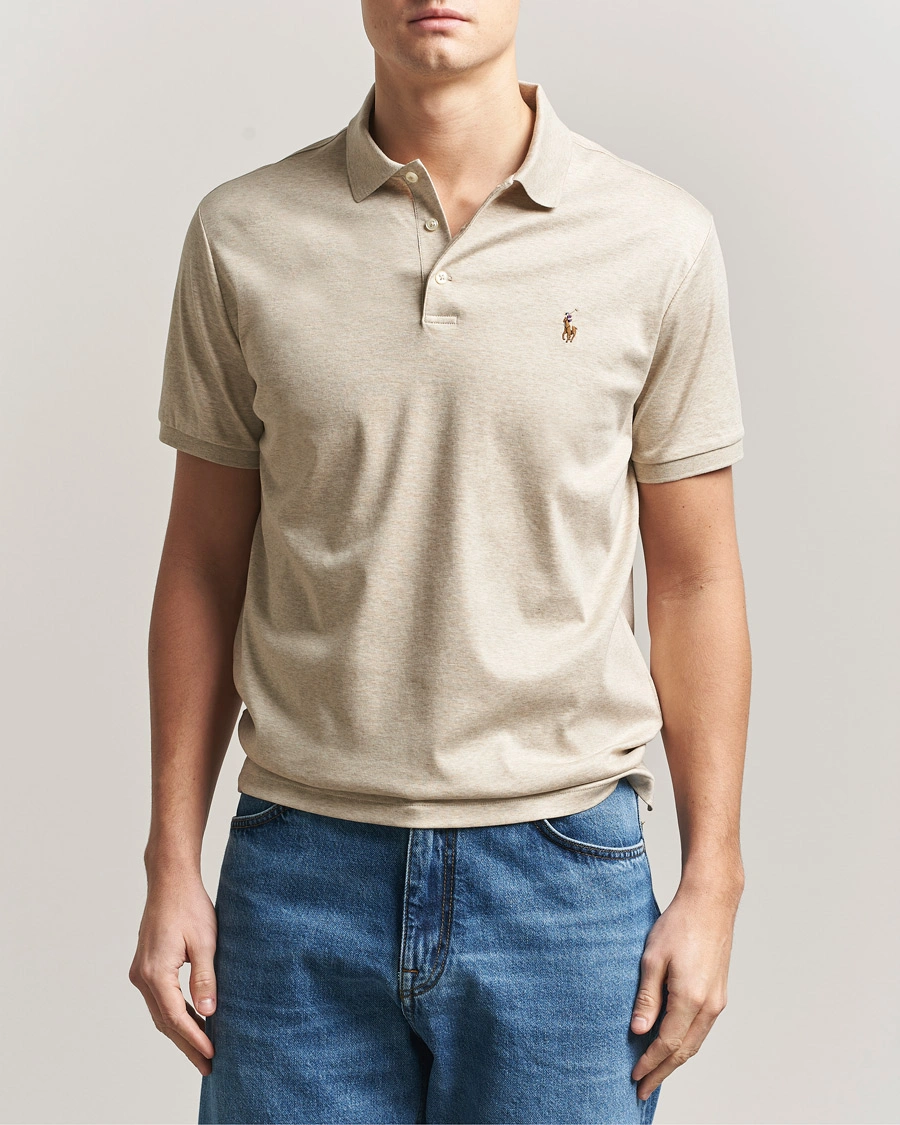 Herr | Pikéer | Polo Ralph Lauren | Luxury Pima Cotton Polo Expedition Dune Heather
