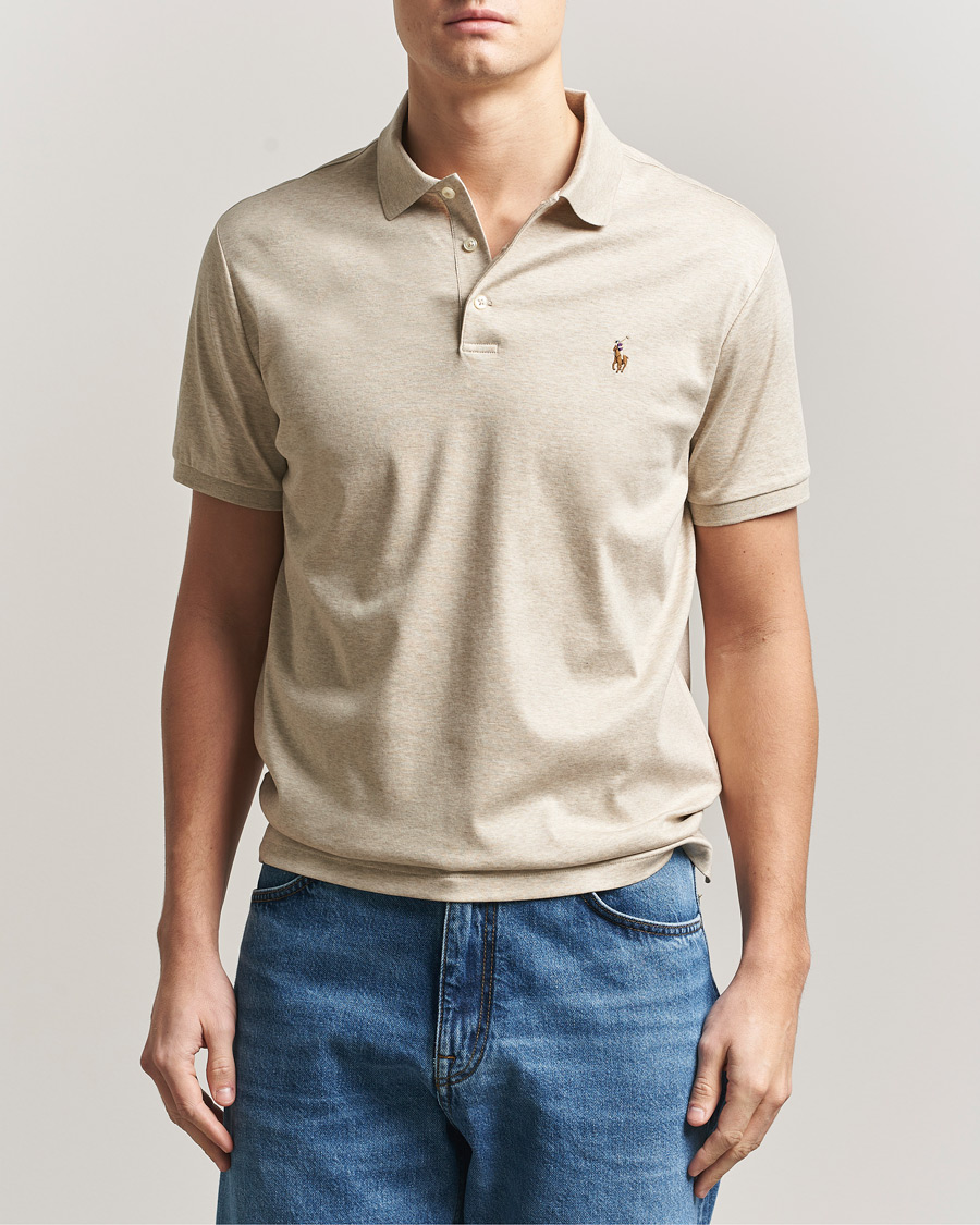 Herr | Pikéer | Polo Ralph Lauren | Luxury Pima Cotton Polo Expedition Dune Heather