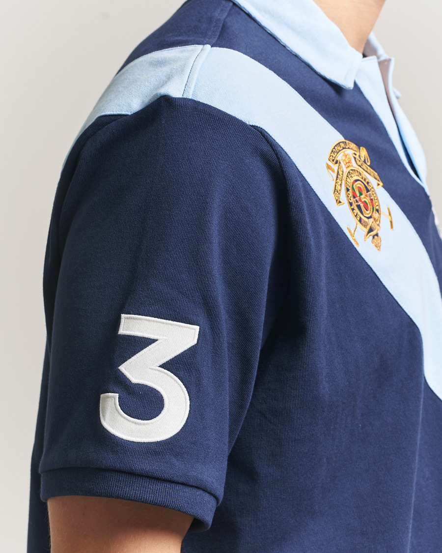 Herr | Pikéer | Polo Ralph Lauren | Diagonal Striped Polo Newport Navy