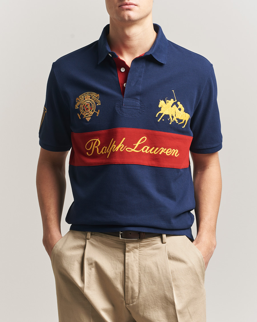 Herr | Pikéer | Polo Ralph Lauren | Block Striped Polo Newport Navy