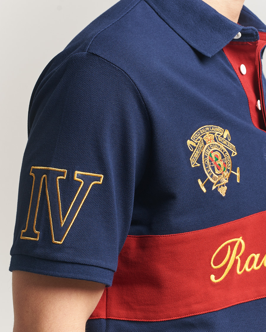 Herr | Pikéer | Polo Ralph Lauren | Block Striped Polo Newport Navy