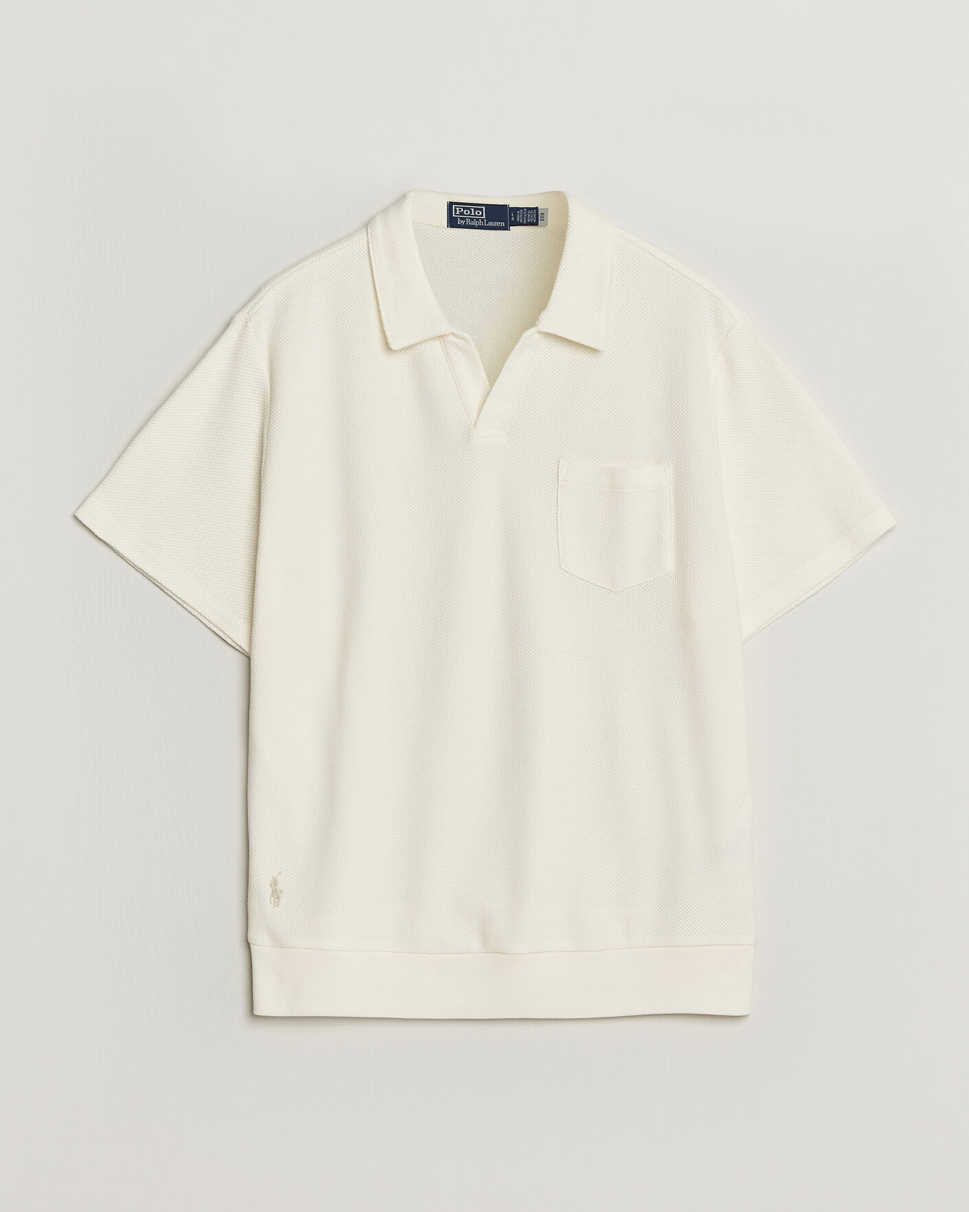 Herr | Pikéer | Polo Ralph Lauren | Knitted Polo Pale Cream