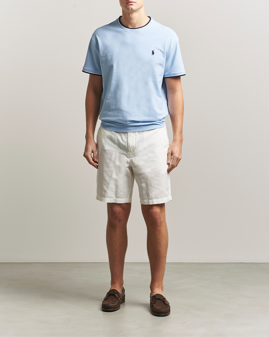Herr | T-Shirts | Polo Ralph Lauren | Mesh Polo T-Shirt Office Blue