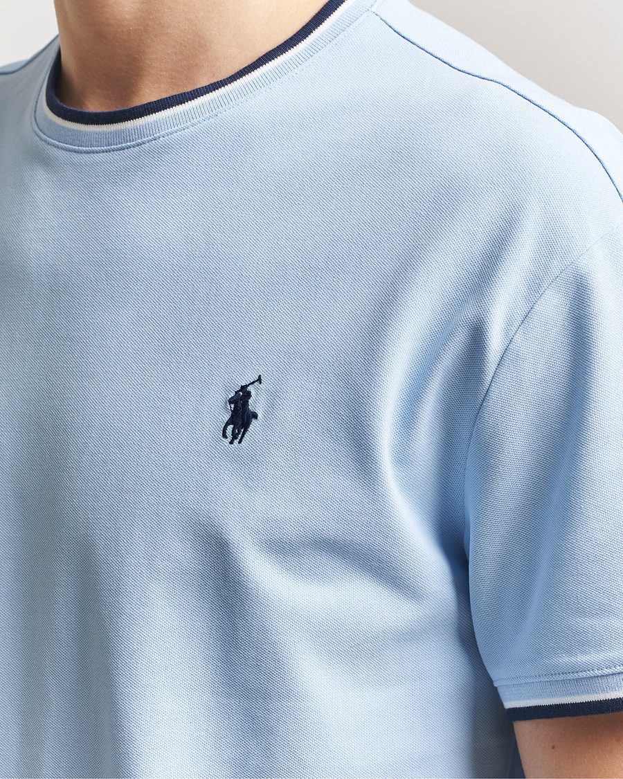 Herr | T-Shirts | Polo Ralph Lauren | Mesh Polo T-Shirt Office Blue