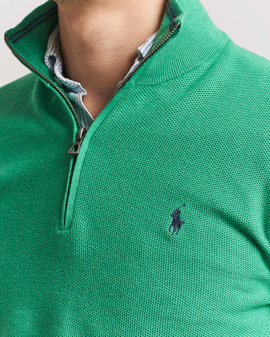 Herr | Tröjor | Polo Ralph Lauren | Textured Half Zip Palm Green Heather