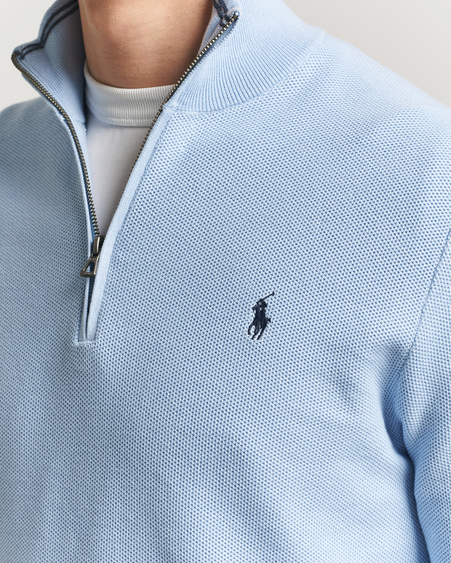 Herr | Tröjor | Polo Ralph Lauren | Textured Half Zip Office Blue
