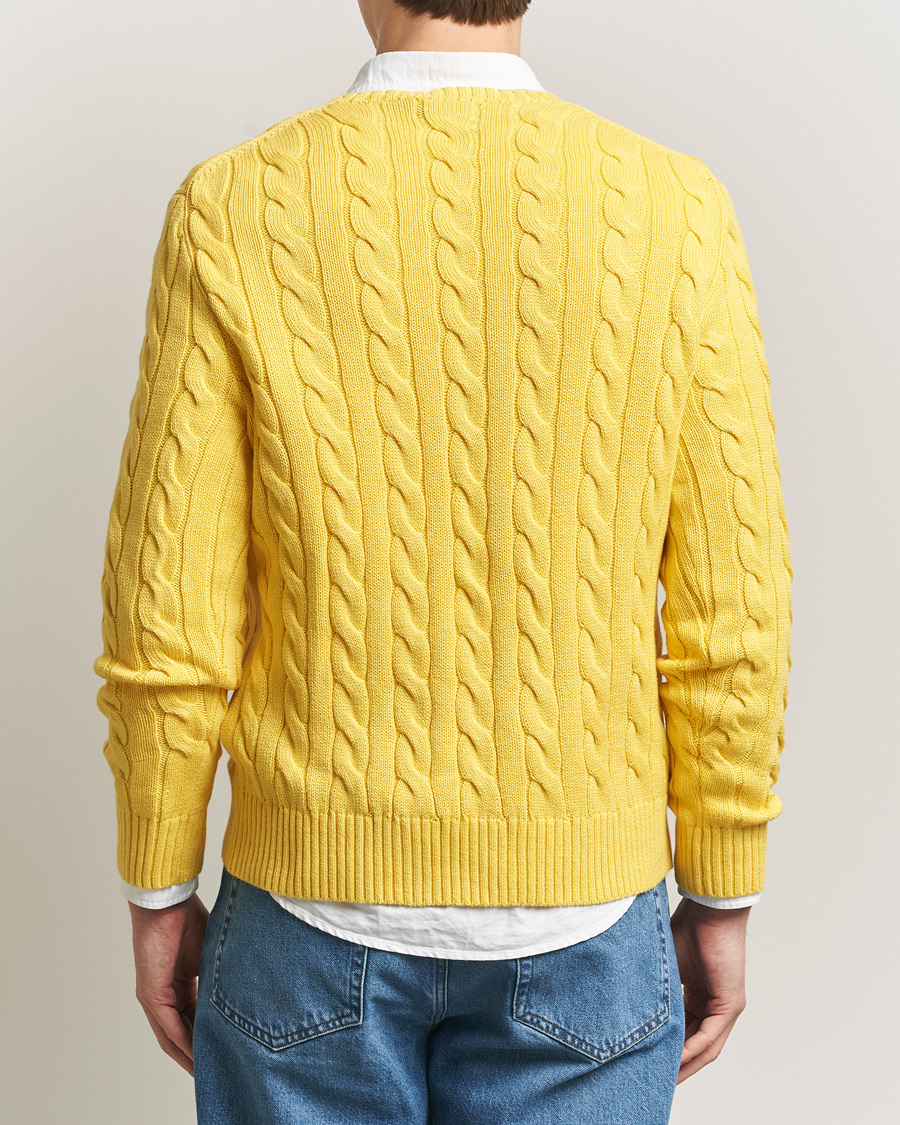Herr | Tröjor | Polo Ralph Lauren | Cotton Cable Pullover Sunfish Yellow