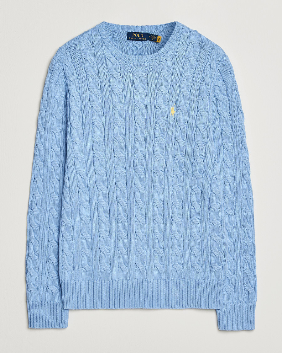Herr | Tröjor | Polo Ralph Lauren | Cotton Cable Pullover Austin Blue