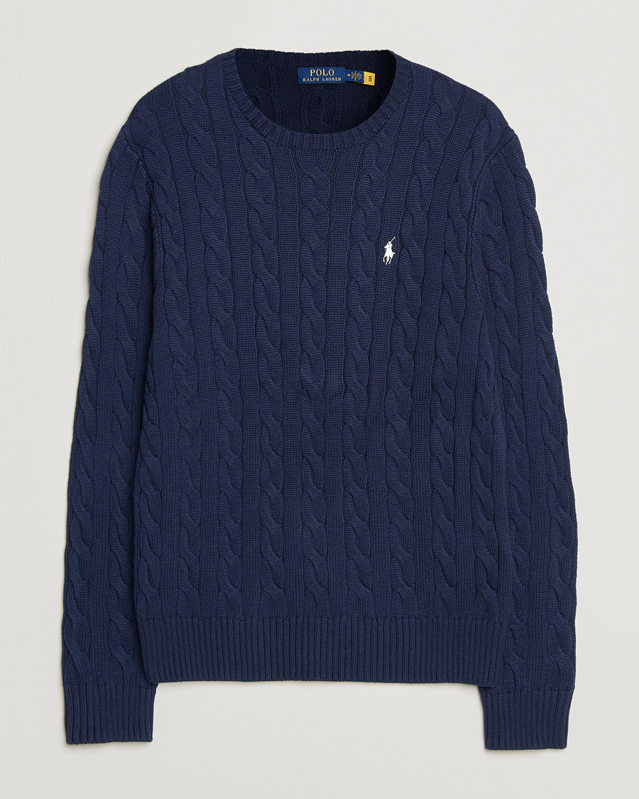 Herr | Tröjor | Polo Ralph Lauren | Cotton Cable Pullover Bright Navy