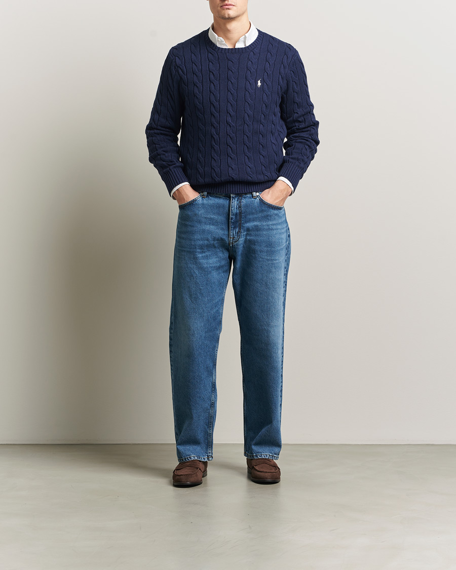 Herr | Tröjor | Polo Ralph Lauren | Cotton Cable Pullover Bright Navy