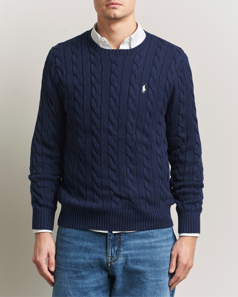 Herr | Tröjor | Polo Ralph Lauren | Cotton Cable Pullover Bright Navy