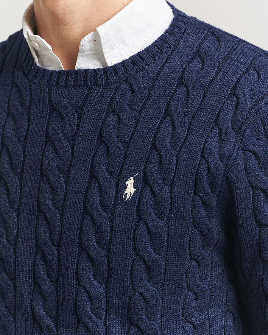 Herr | Tröjor | Polo Ralph Lauren | Cotton Cable Pullover Bright Navy