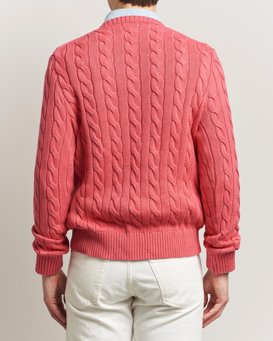 Herr | Tröjor | Polo Ralph Lauren | Cotton Cable Pullover Pale Red
