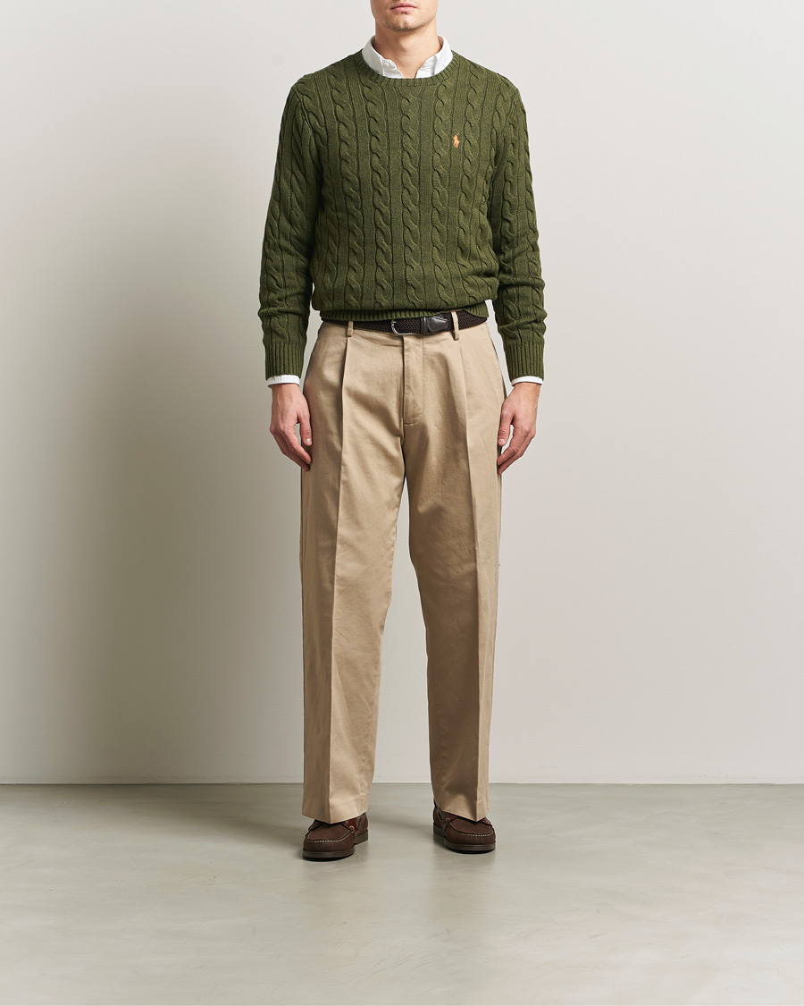 Herr | Tröjor | Polo Ralph Lauren | Cotton Cable Pullover Garden Trail Heather