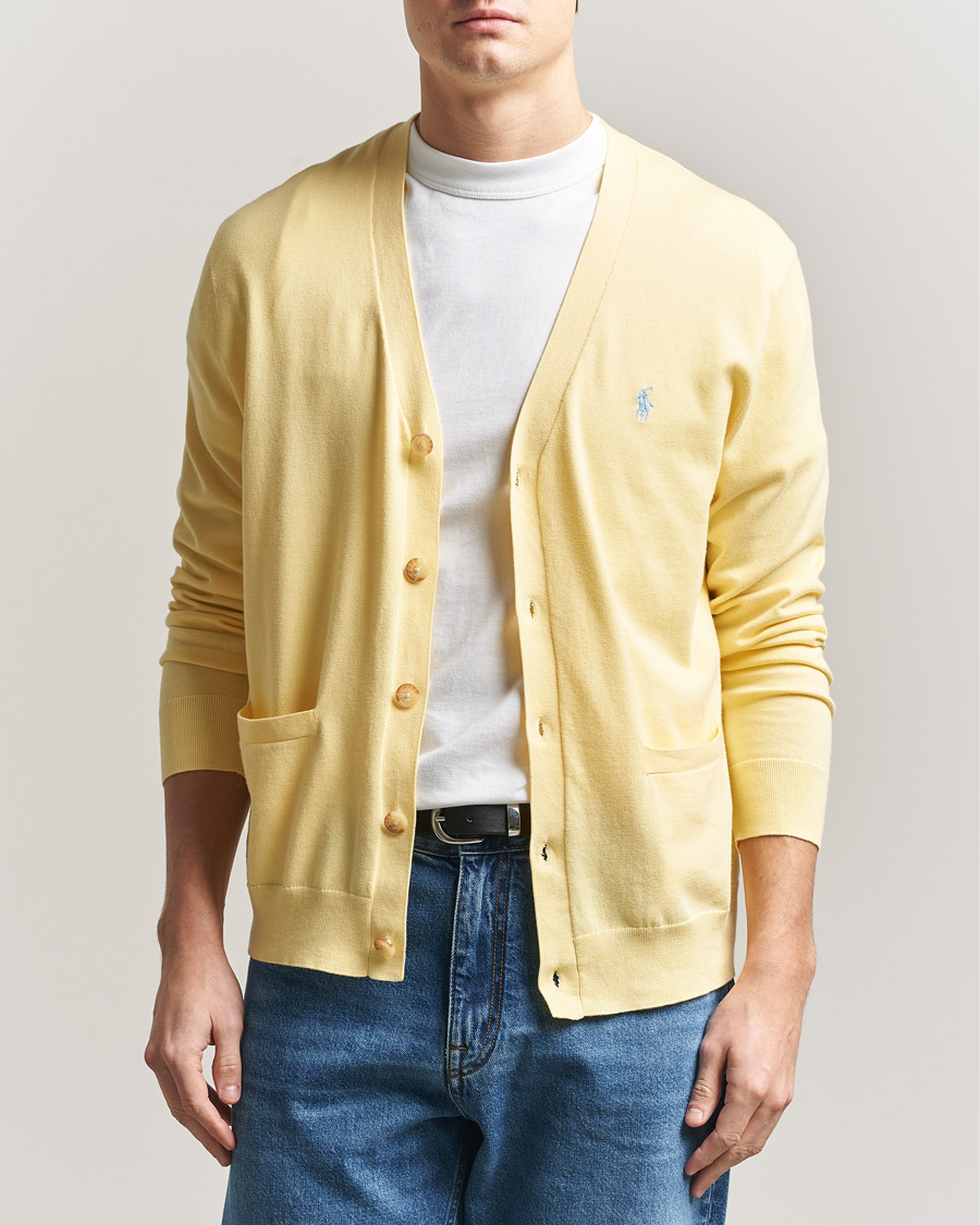 Herr | Tröjor | Polo Ralph Lauren | Cotton Cardigan Wicket Yellow