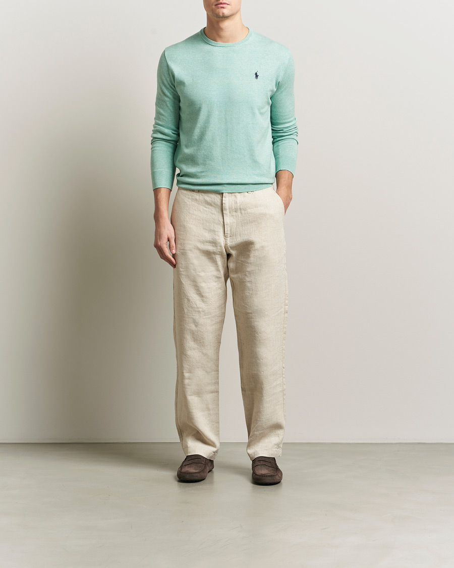 Herr | Tröjor | Polo Ralph Lauren | Cotton Crew Neck Sweater Green Heather