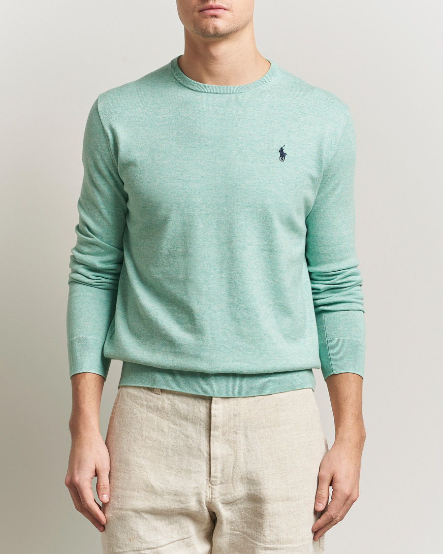 Herr | Tröjor | Polo Ralph Lauren | Cotton Crew Neck Sweater Green Heather