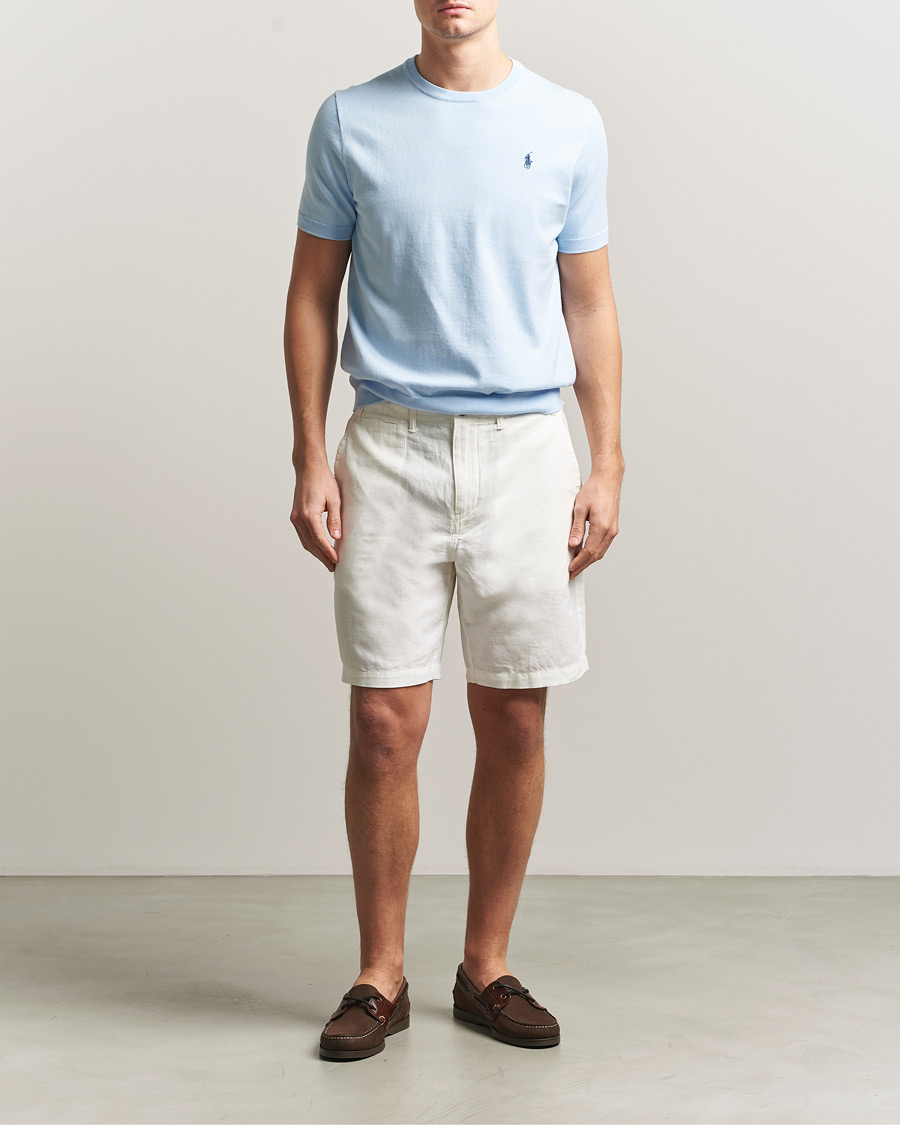 Herr | T-Shirts | Polo Ralph Lauren | Knitted Short Sleeve T-Shirt Office Blue