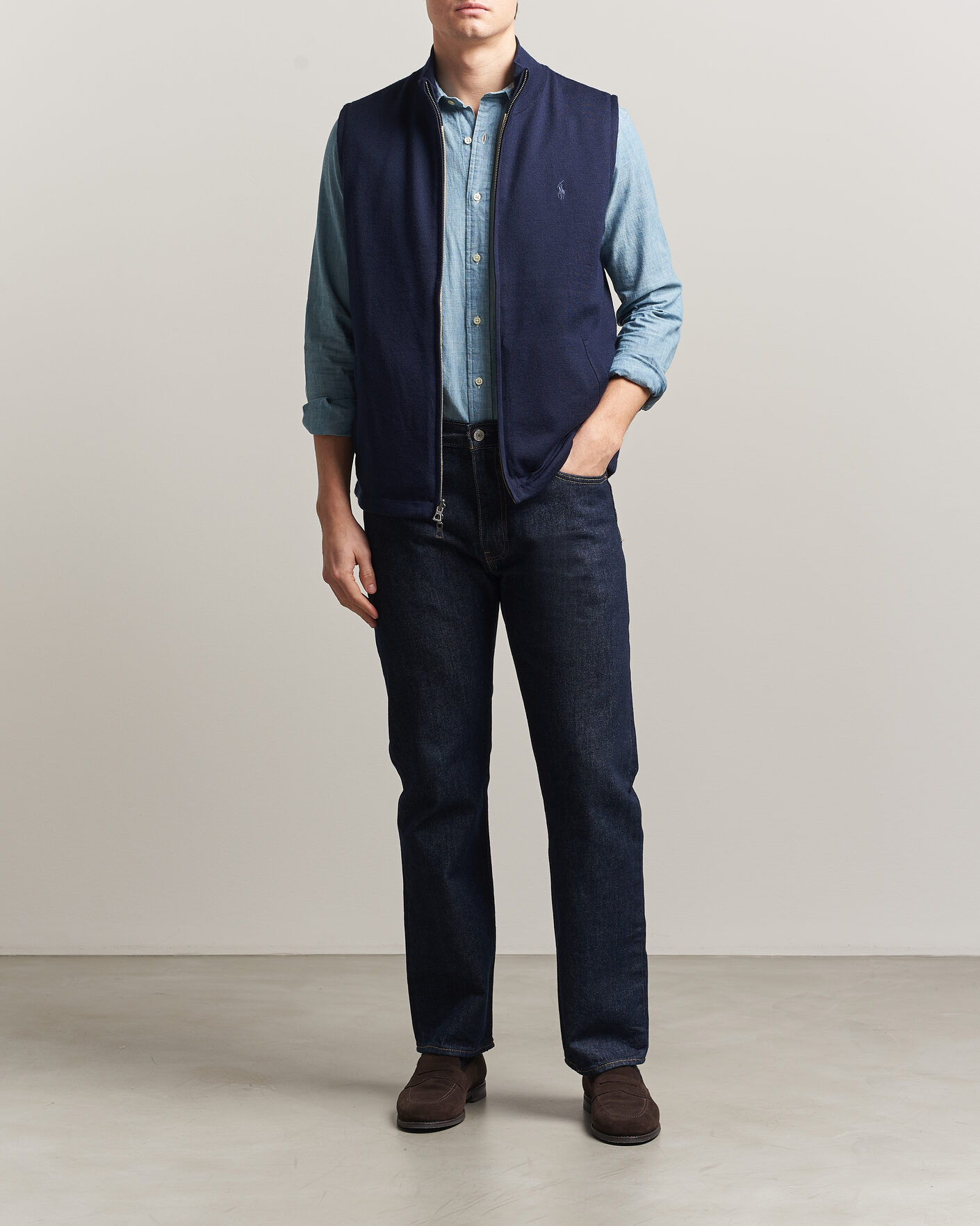 Herr | Tröjor | Polo Ralph Lauren | Wool Blend Vest Navy Combo
