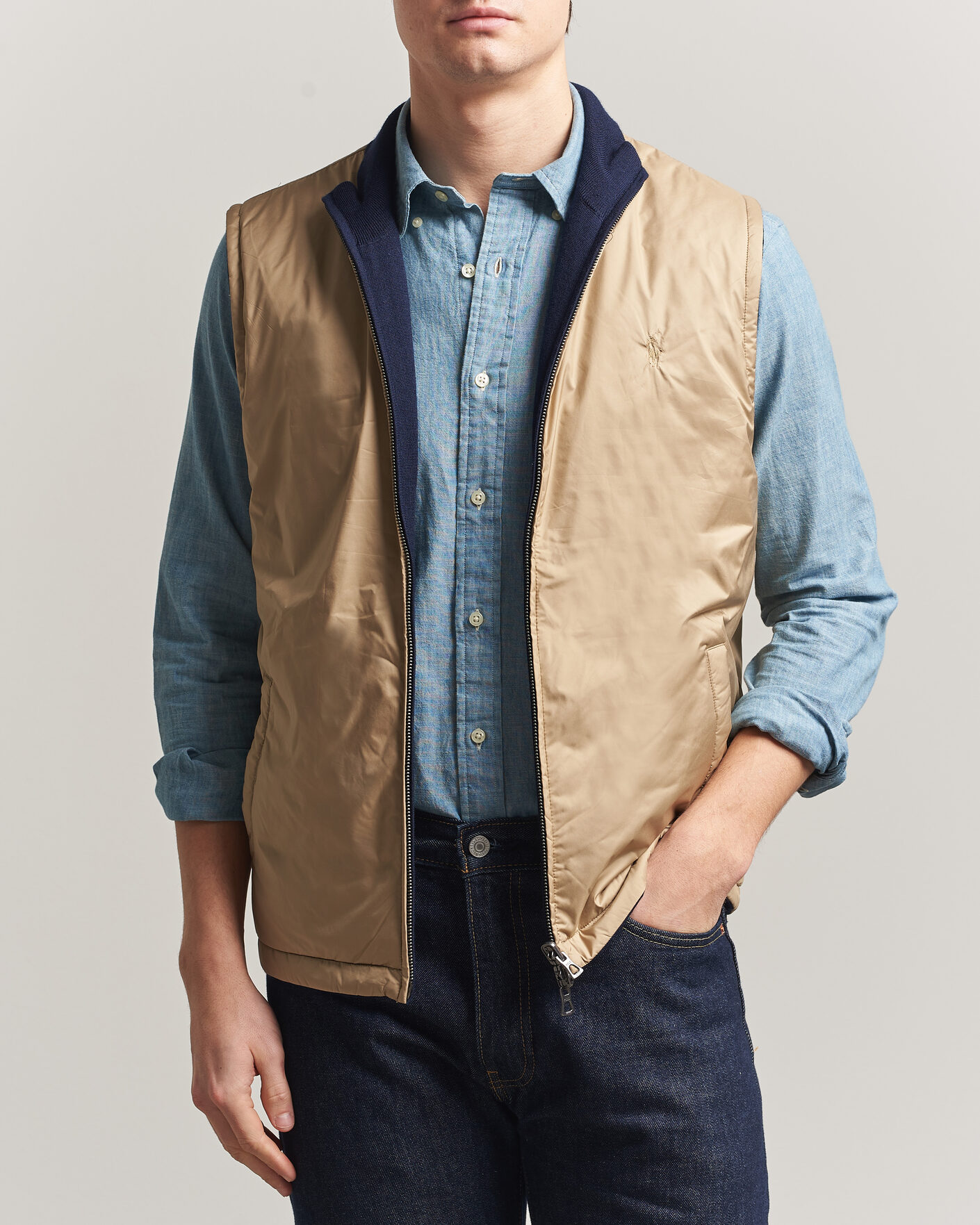 Herr | Tröjor | Polo Ralph Lauren | Wool Blend Vest Navy Combo