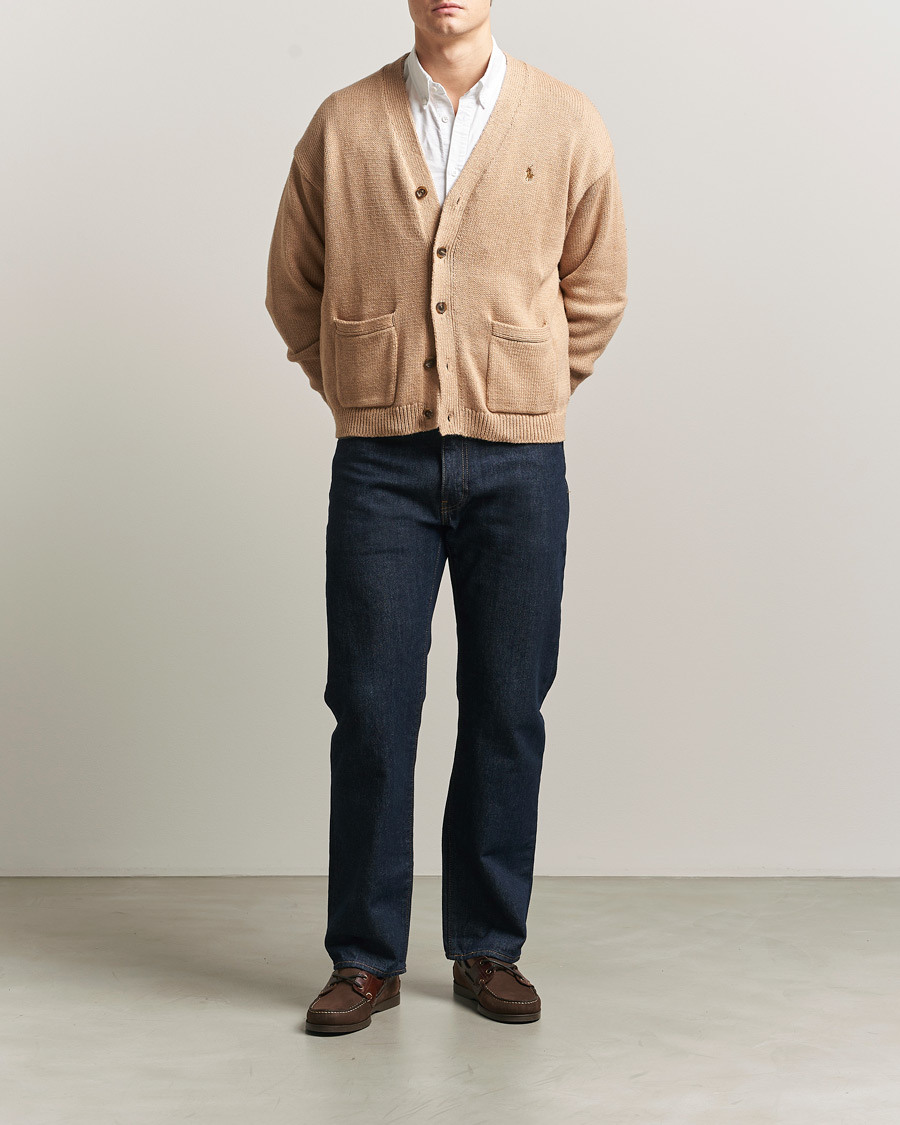 Herr | Tröjor | Polo Ralph Lauren | Cotton Cardigan Camel Melange