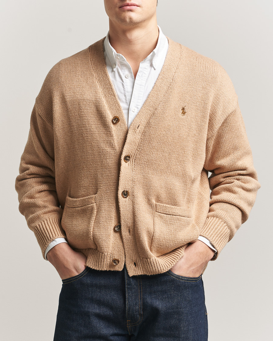 Herr | Tröjor | Polo Ralph Lauren | Cotton Cardigan Camel Melange
