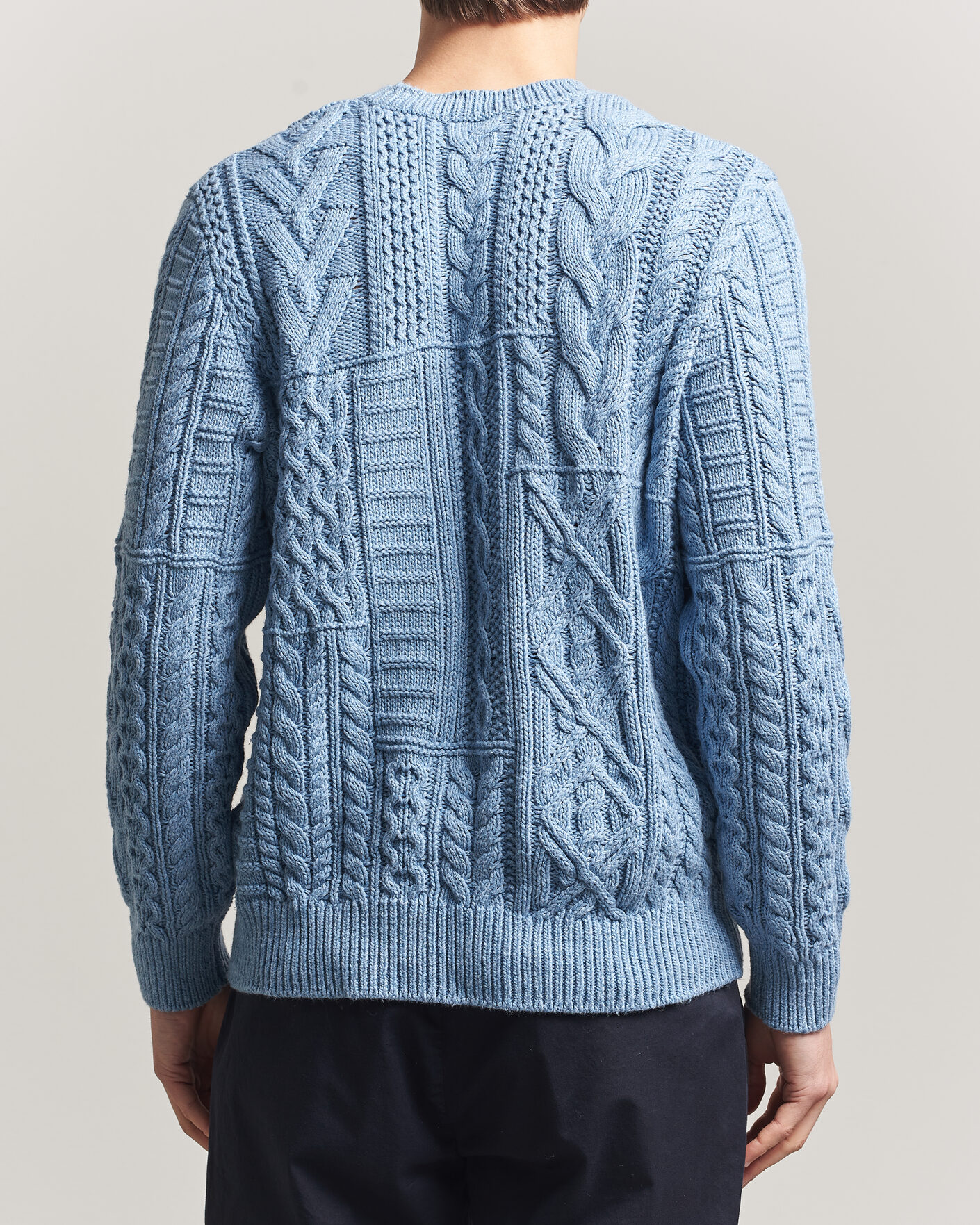 Herr | Tröjor | Polo Ralph Lauren | Cotton Flag Sweater Light Blue Combo