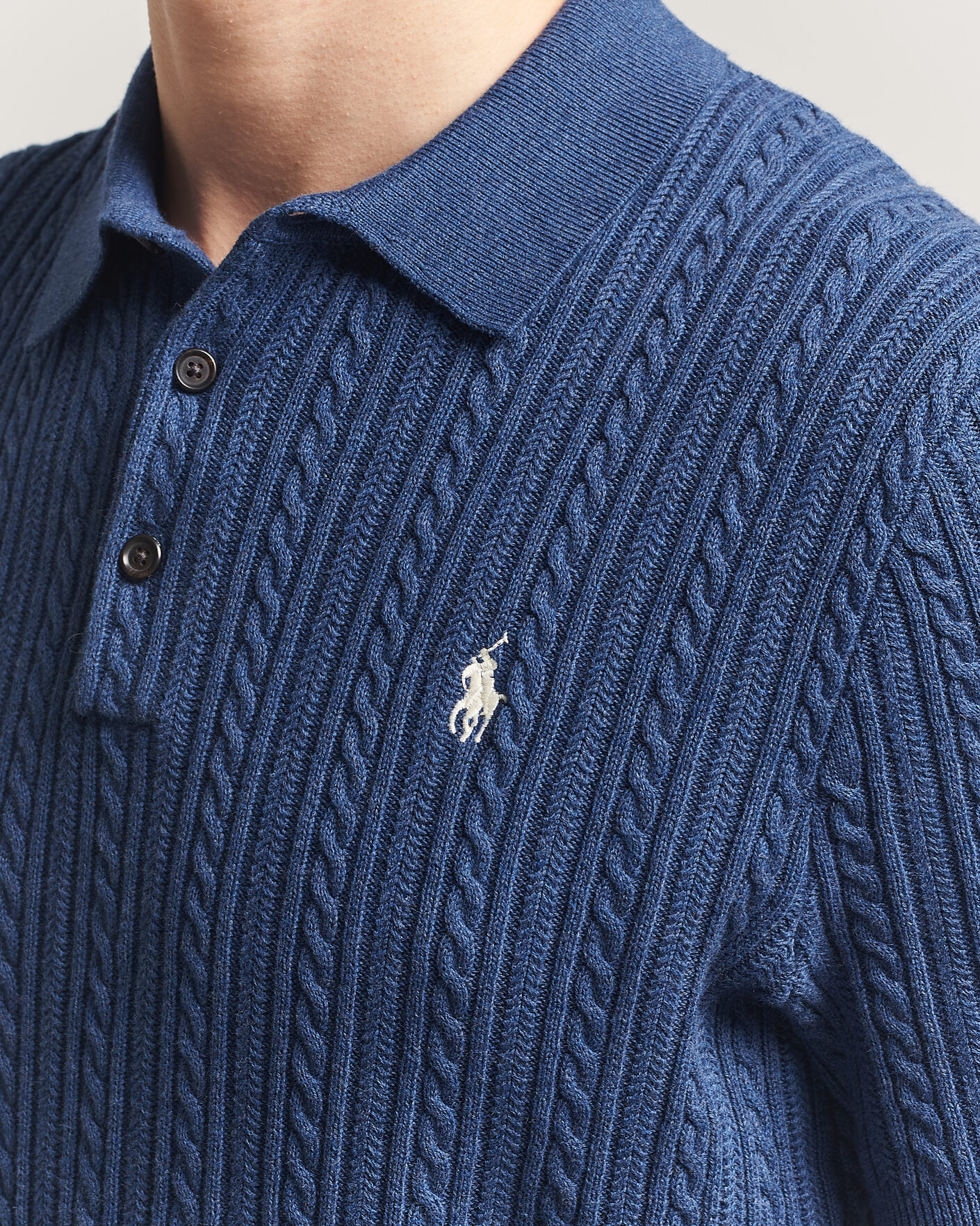 Herr | Pikéer | Polo Ralph Lauren | Cotton Polo Rustic Navy Heather