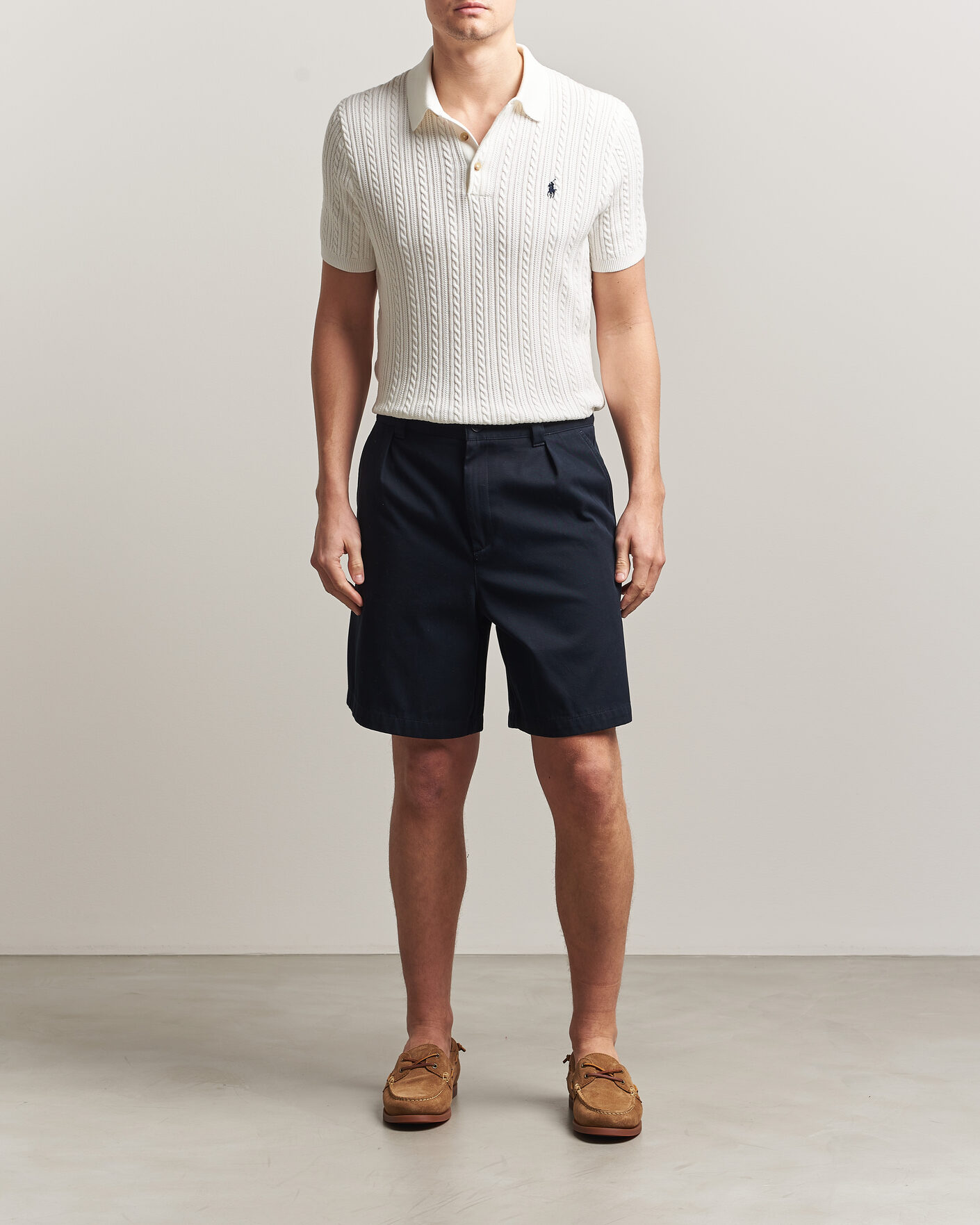 Herr | Pikéer | Polo Ralph Lauren | Cotton Polo Deckwash White/Navy