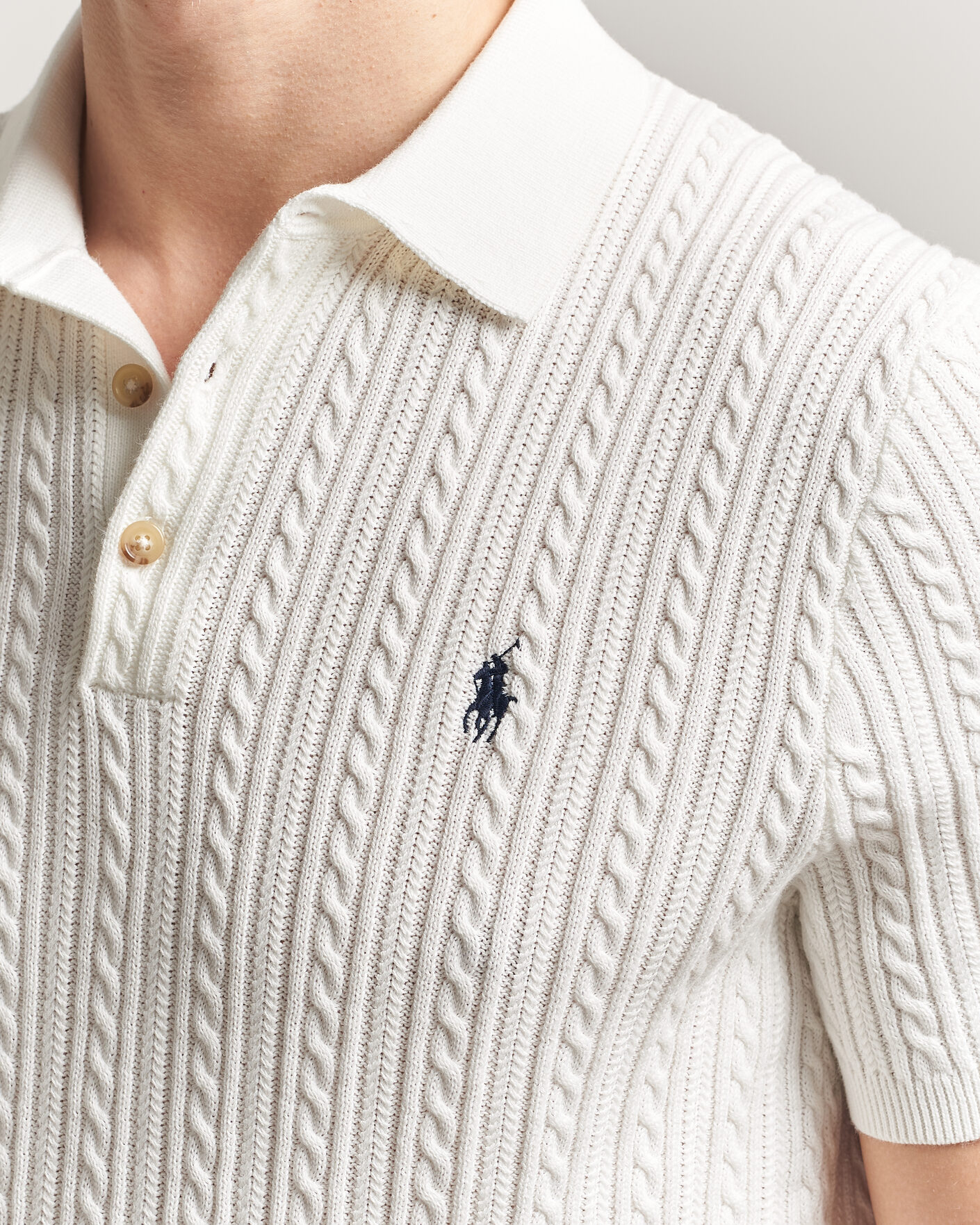 Herr | Pikéer | Polo Ralph Lauren | Cotton Polo Deckwash White/Navy
