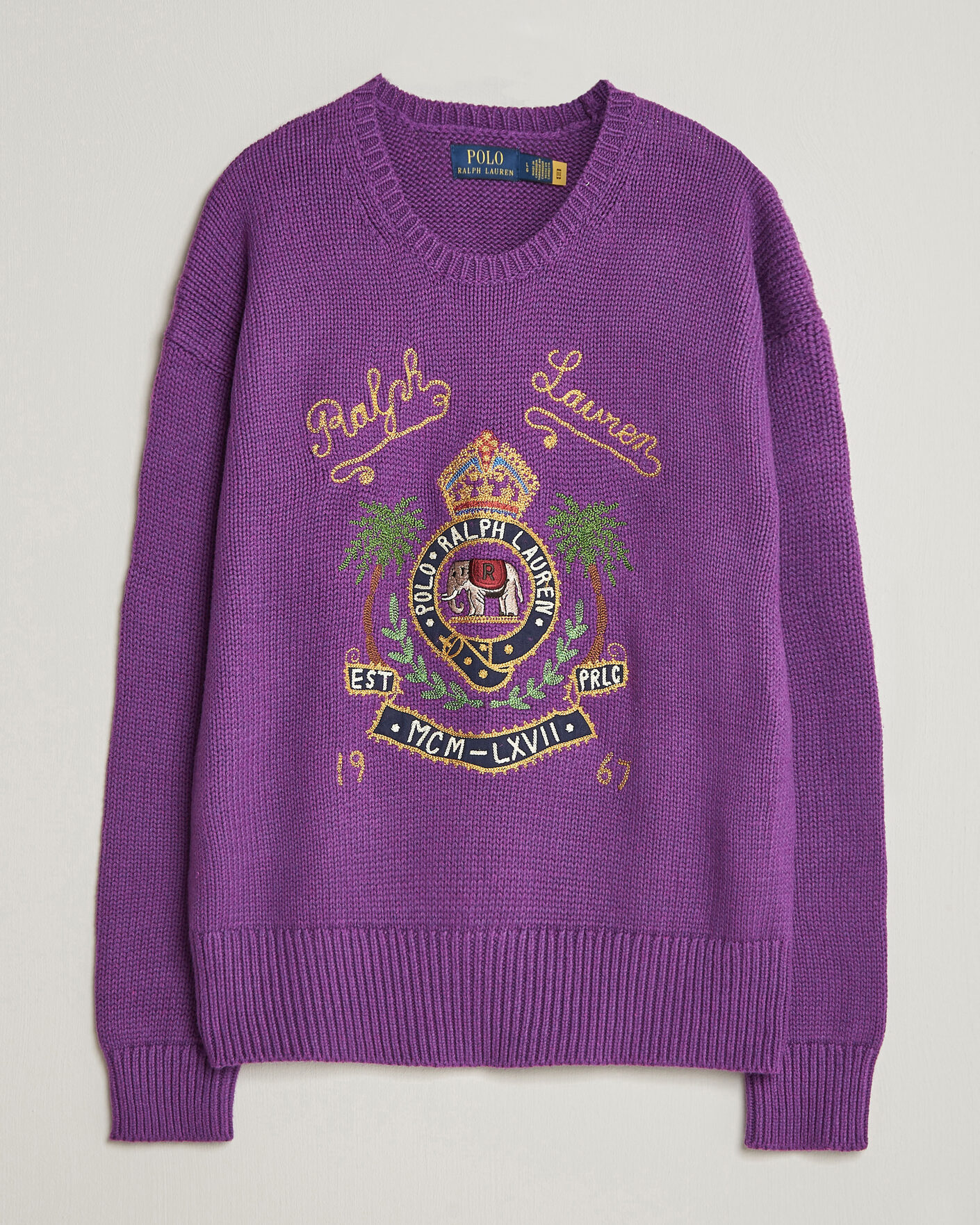 Herr | Tröjor | Polo Ralph Lauren | Cotton Logo Sweater Purple Heahter