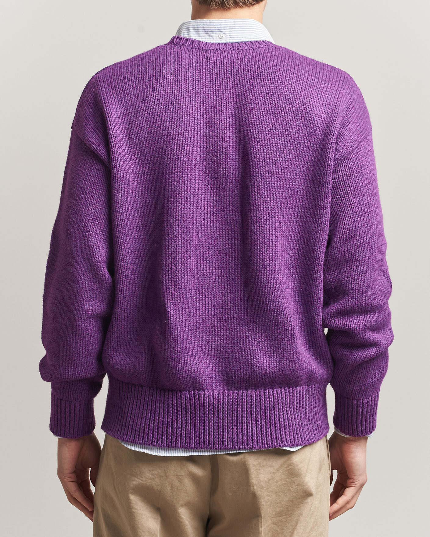 Herr | Tröjor | Polo Ralph Lauren | Cotton Logo Sweater Purple Heahter