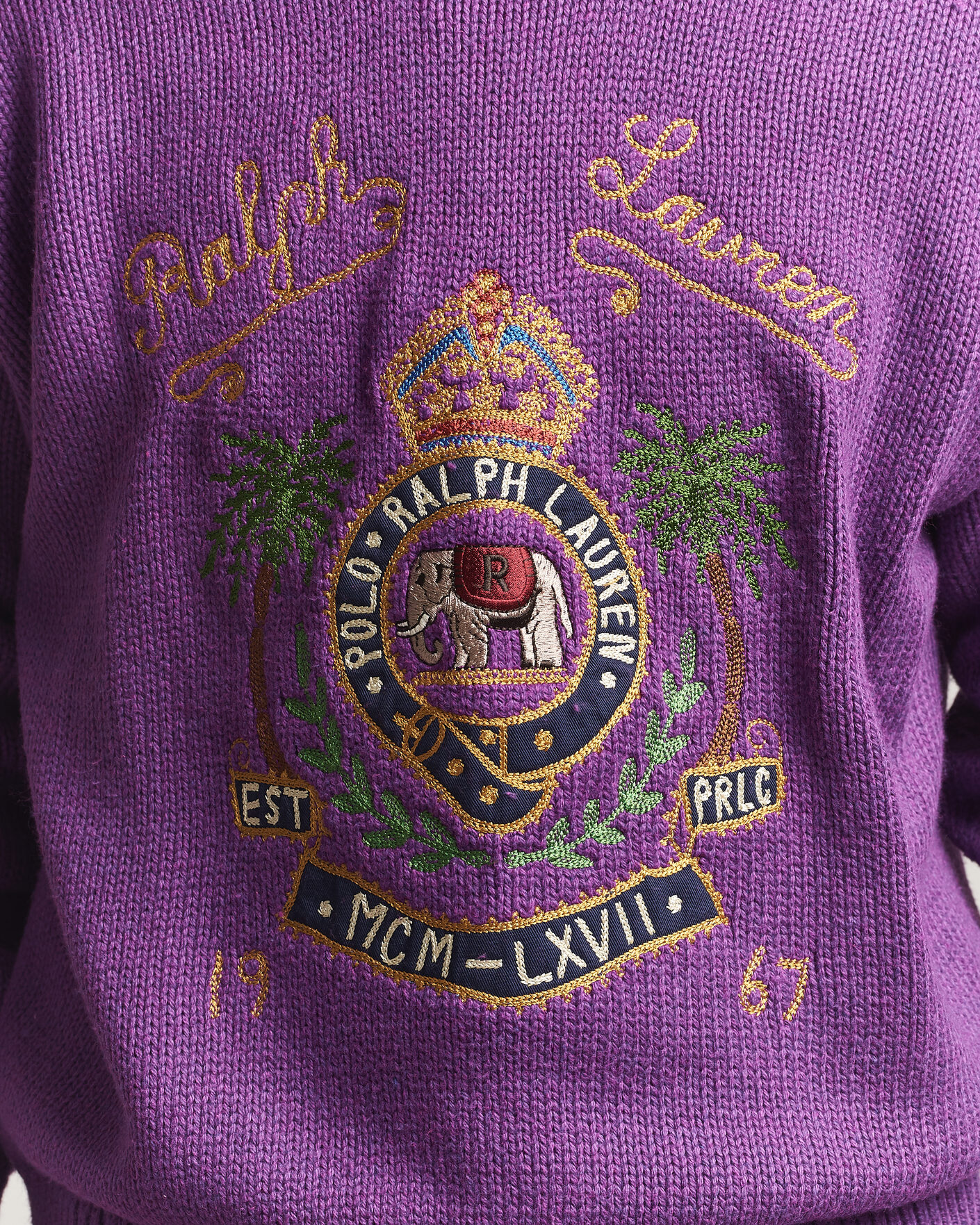 Herr | Tröjor | Polo Ralph Lauren | Cotton Logo Sweater Purple Heahter